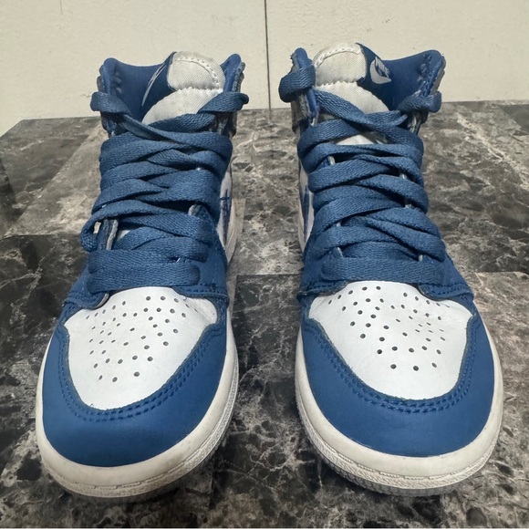 Nike Jordan 1 Retro High OG True Blue Shoes Boys 11 C FD1437-410 Sneakers Kids - Picture 10 of 15